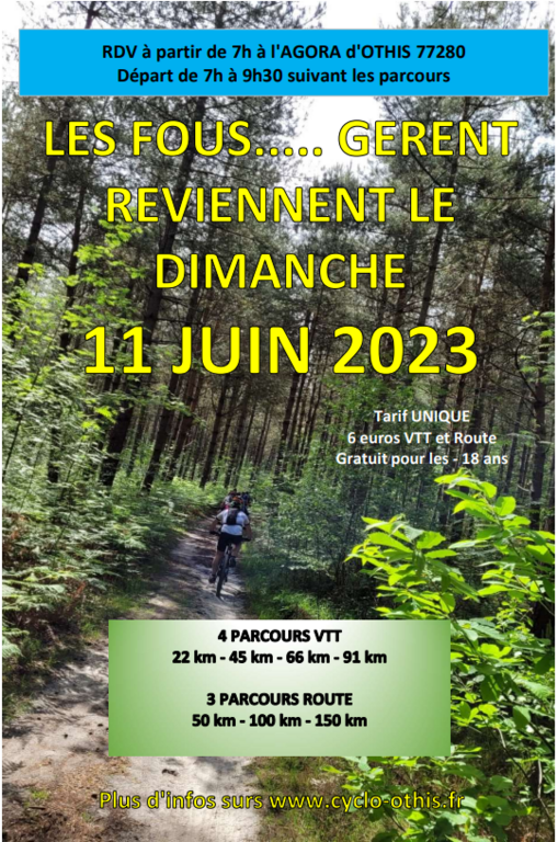 LES FOUS.... GERENT 2023 !!!! - Cyclo-Othis